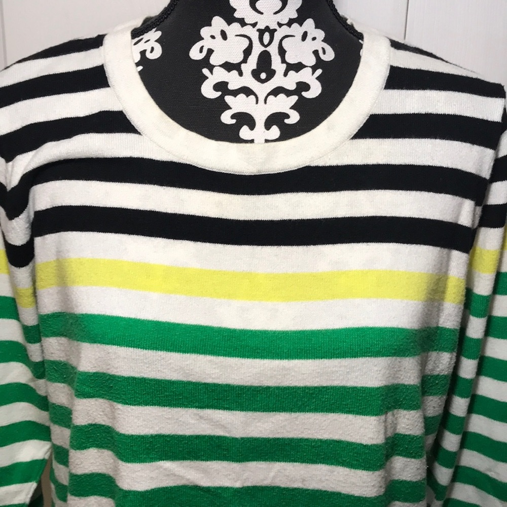 Merona Striped 3/4 sleeve Sweater